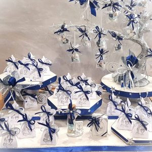 Modèle Bleu marine & Argent com