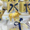 Modèle Oriental Bleu & Doré elephant 1