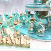 Modèle Vert d'eau & doré vert eau 1