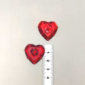 Strass Coeur rouge F3565