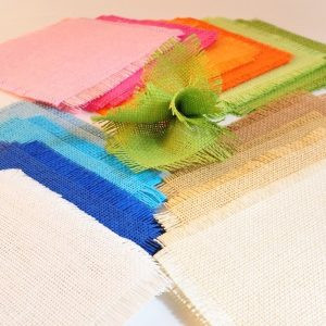 12 Carrés de jute Y0750
