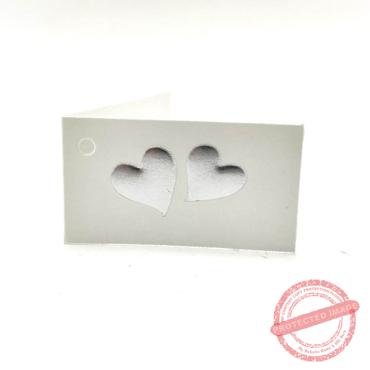 Etiquette Cœurs argent 1 coeur argent