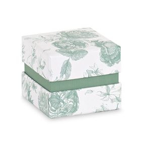 Boite Cube Toile de Jouy