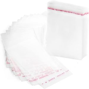 Sachets Cellophane transparents autocollants