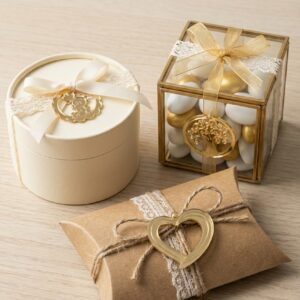 Lot de 12 sujets en Acrylique Miroir doré